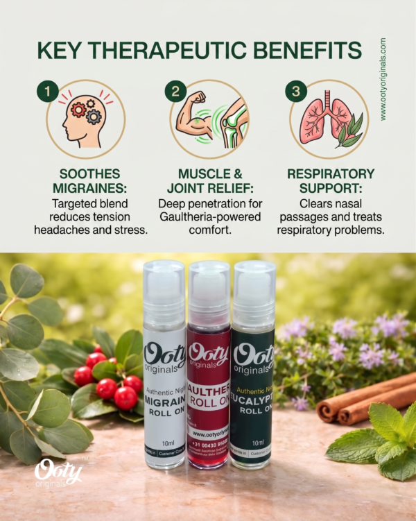 Eucalyptus-Migraine-and-gaultheria-set-of-3-combo Benefits